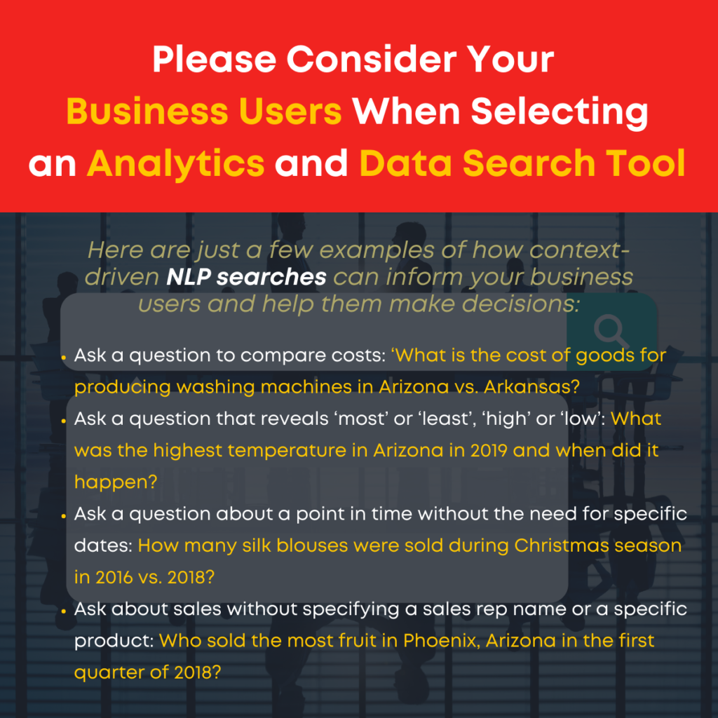 Please Consider Your Business Users When Selecting an Analytics and Data Search Tool