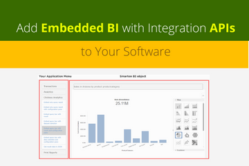Add Embedded BI with Integration APIs to Your Software